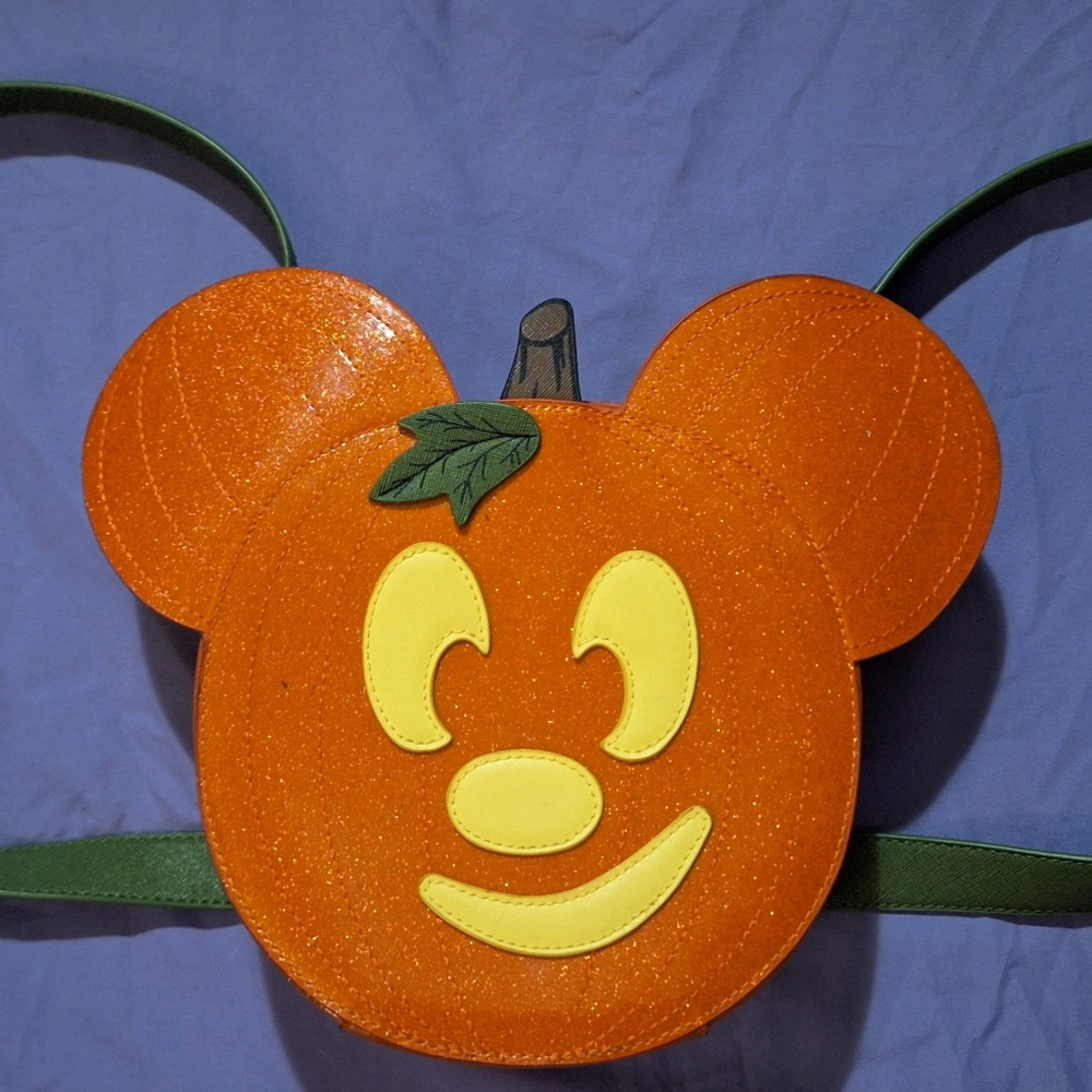 COPY - Backstitch bruja mickey pumpkin purse